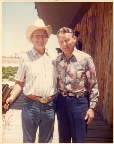 Carolyns Dad  - taken with Roy Rogers - at Roy Rogers house