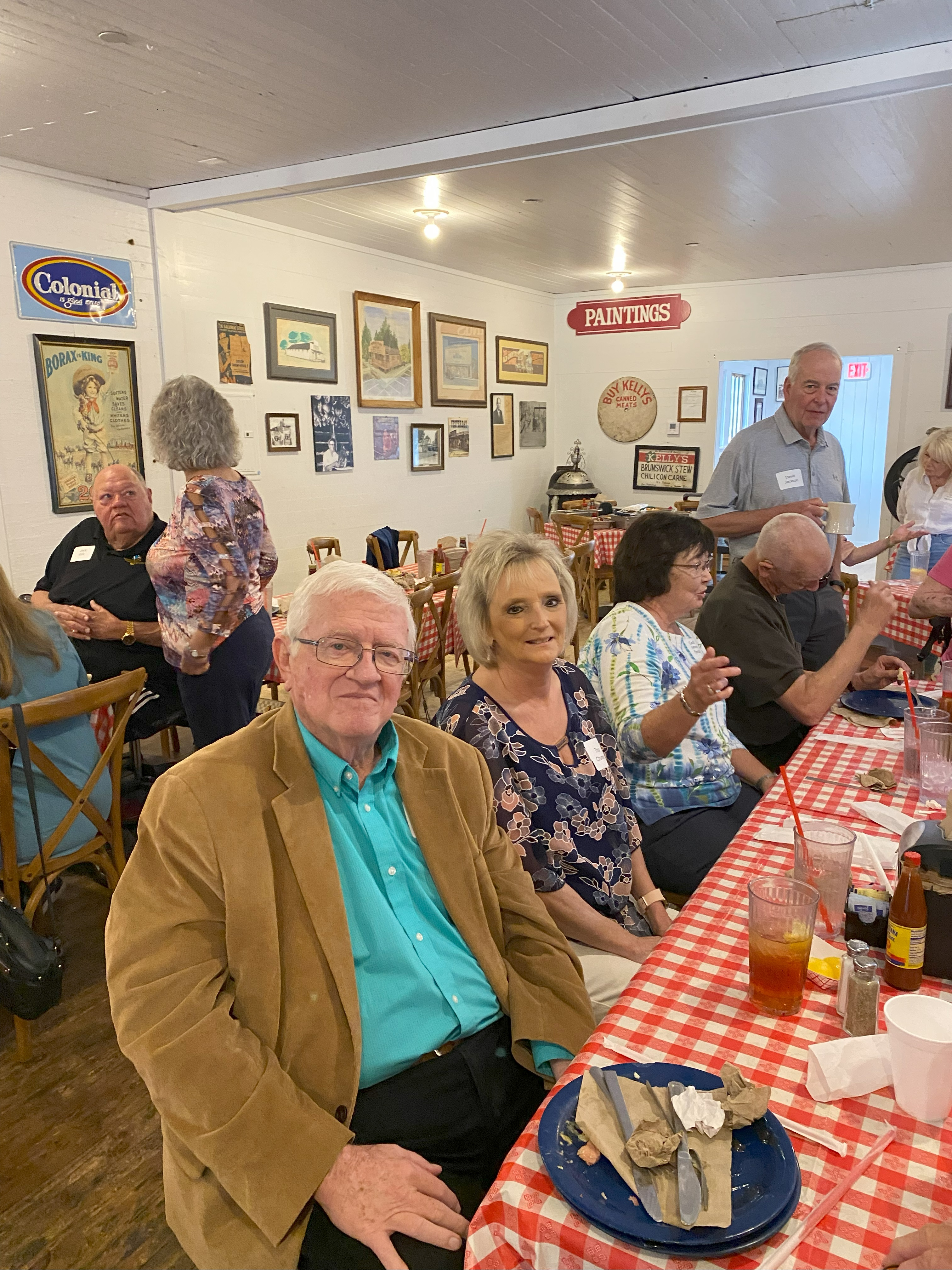 Saturday Brunch - Jack Kirk, Norma Newton Barnes, Sonny and Tina Chumney, Carol Gaffney Emrich, Grant Davis (Tamara Karaba's husband) David Jackson (Janey Marston's husband) and Ann McBride McDaniel