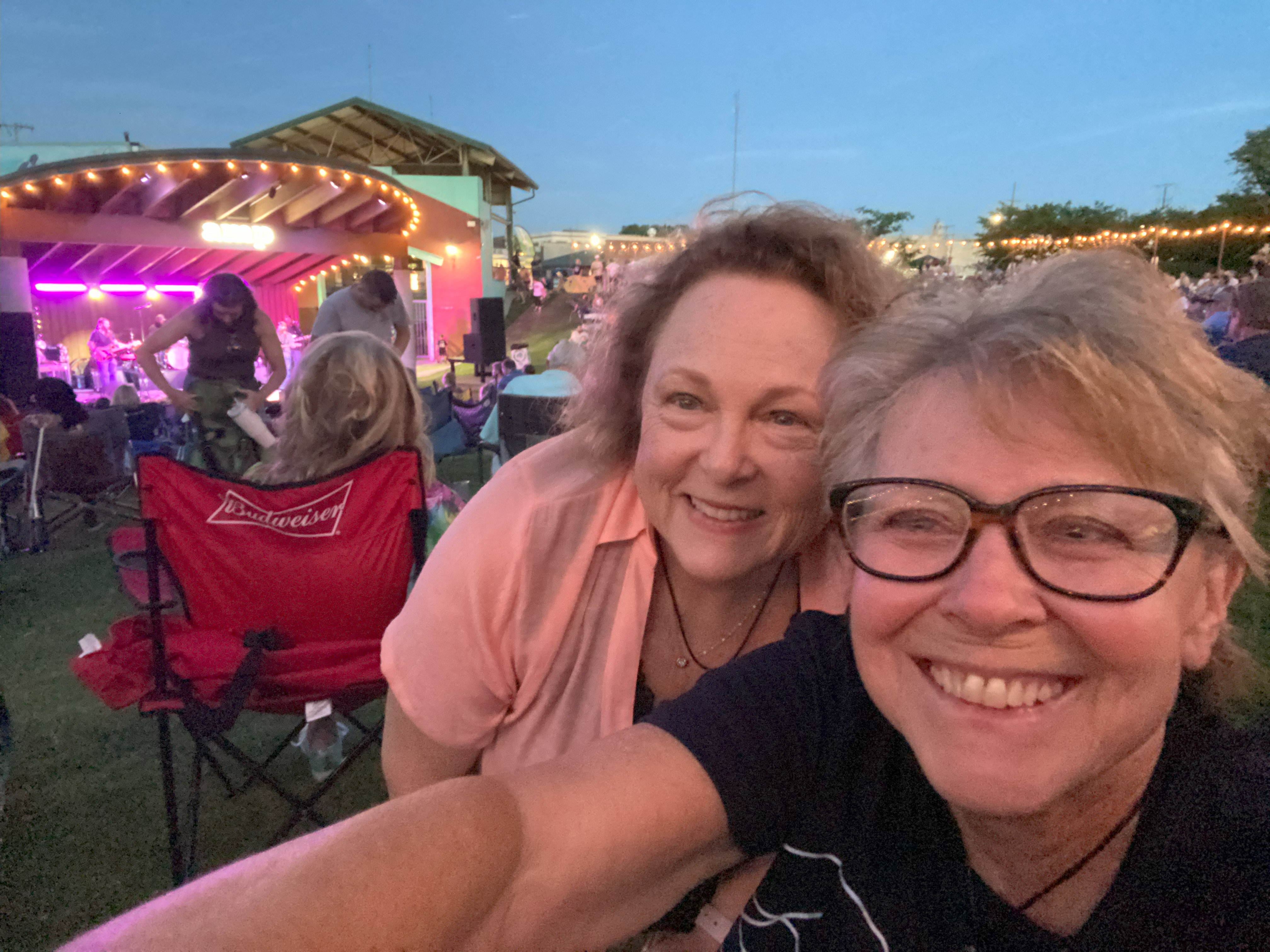 Susan Driver White and Carolyn House Fohl at the AMP Friday night event