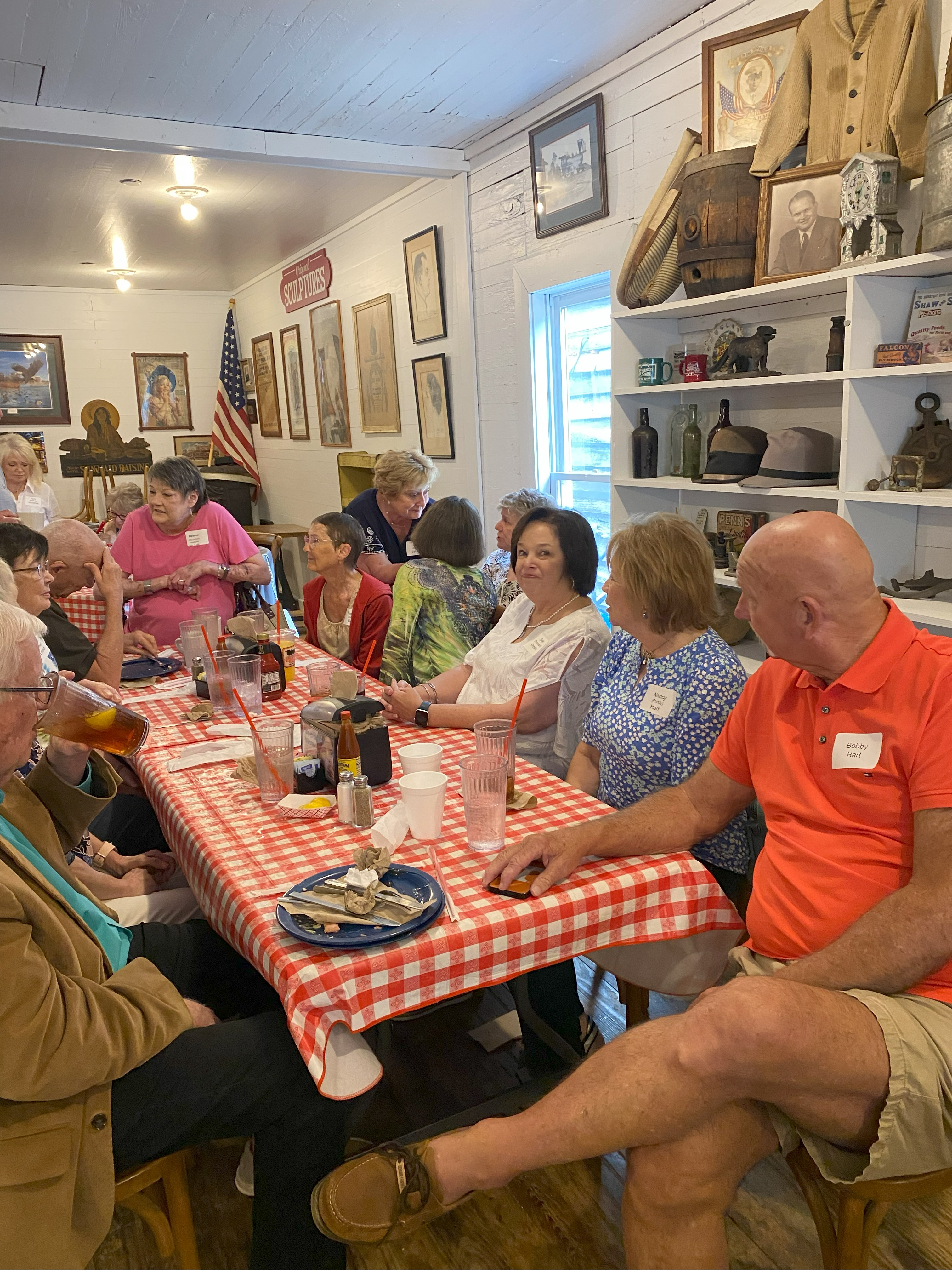 Saturday Brunch - Sonny & Tina Chumney, Carol Gaffney Emrich, Grant Davis, Ann McBride McDaniel, Eleanor McCutcheon Goodgame, Tamara Karaba Davis, Janey Marston Jackson, Debbie Havner, Judy Baker Duke, Dale Thomason Merwin, Nancy Priddy Hart & David